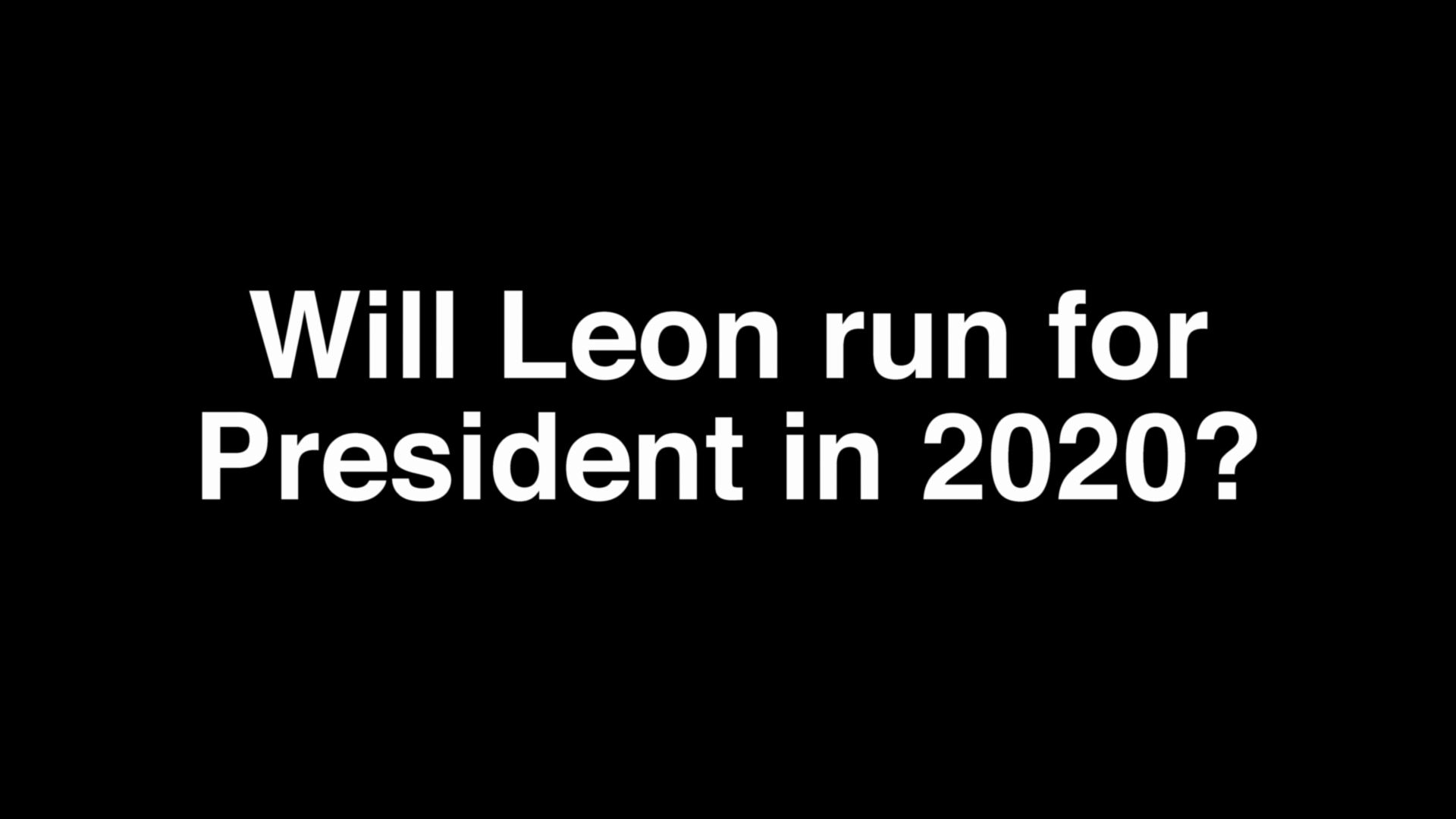 Leon Black for President in 2020